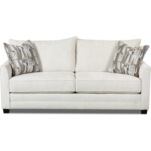 Juniper 57" Loveseat in Off White Chenille Fabric